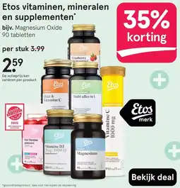 Etos Etos vitaminen, mineralen en supplementen aanbieding