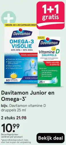 Etos Davitamon Junior en Omega-3 aanbieding