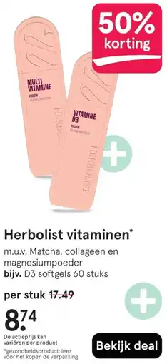 Etos Herbolist vitaminen aanbieding