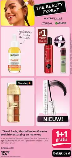 Etos L'Oréal Paris, Maybelline en Garnier gezichtsverzorging en make-up aanbieding