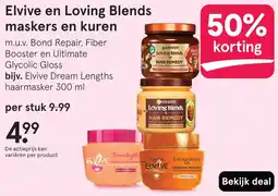 Etos Elvive en Loving Blends maskers en kuren aanbieding