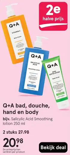 Etos Q+A bad, douche, hand en body aanbieding
