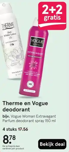Etos Therme en Vogue deodorant aanbieding