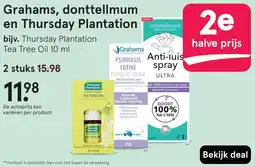 Etos Grahams, donttellmum en Thursday Plantation aanbieding
