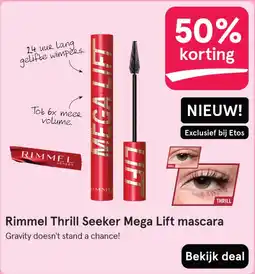 Etos Rimmel thrill seeker mega lift mascara aanbieding