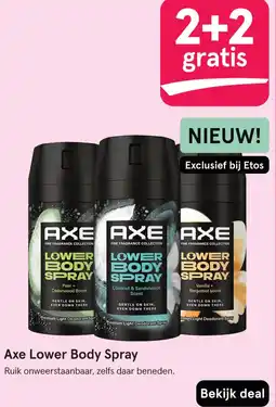 Etos Axe lower body spray aanbieding
