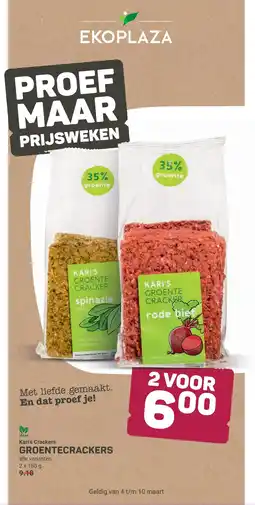 Ekoplaza Kari's crackers groentecrackers aanbieding