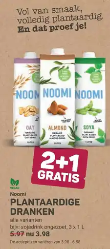 Ekoplaza Noomi plantaardige dranken aanbieding