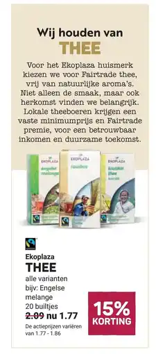 Ekoplaza Ekoplaza thee aanbieding