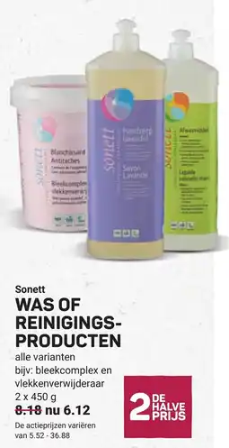 Ekoplaza Sonett was of reinigings producten aanbieding