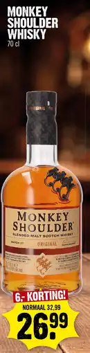 Super Dirck 3 Monkey shoulder whisky aanbieding