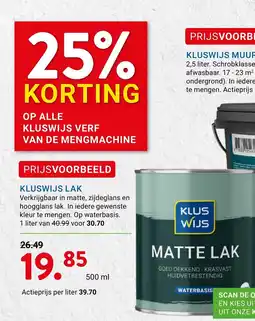 Kluswijs Kluswijs lak aanbieding