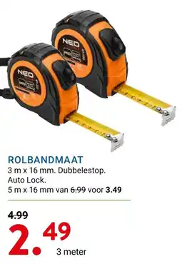 Kluswijs Rolbandmaat aanbieding