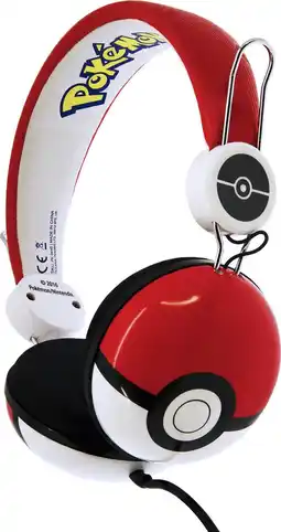 Bol.com Pokémon - Pokéball - kinderkoptelefoon - verstelbaar - comfortabel - lange kabel aanbieding