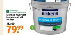 GAMMA Sikkens muurverf binnen mat wit 10 liter aanbieding