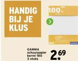 GAMMA Gamma schuurpapier korrel 180 aanbieding