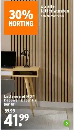 GAMMA Lattenwand MDF Decowall essential aanbieding