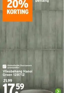 GAMMA Vliesbehang Hanoi groen 128712 aanbieding