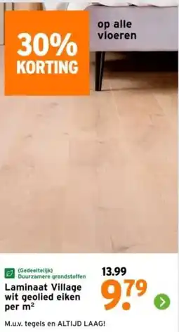 GAMMA Laminaat village wit geolied eiken per m² aanbieding