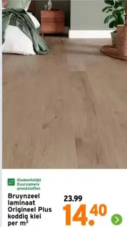 GAMMA Bruynzeel laminaat Origineel Plus koddig klei per m² aanbieding