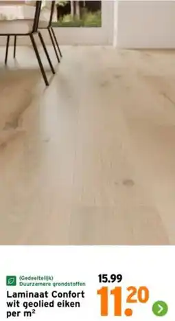 GAMMA Laminaat Confort wit geolied eiken per m² aanbieding
