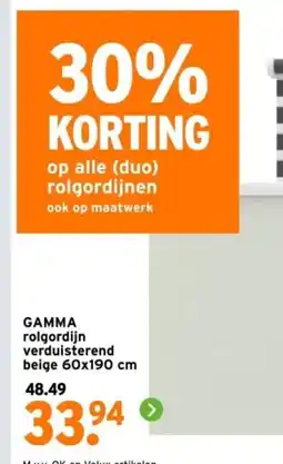 GAMMA Gamma rolgordijn verduisterend aanbieding