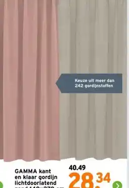 GAMMA Gamma kant en klaar gordijn lichtdoorlatend aanbieding