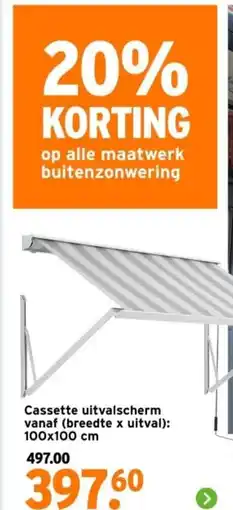 GAMMA Cassette uitvalscherm aanbieding