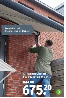 GAMMA Knikarmscherm Staccato op maat aanbieding