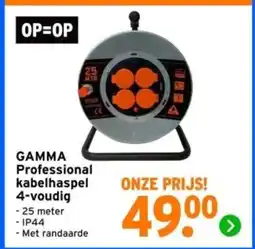 GAMMA Gamma professional kabelhaspel 4-voudig aanbieding