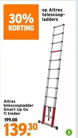 GAMMA Altrex telescoopladder Smart Up Go 11 treden aanbieding