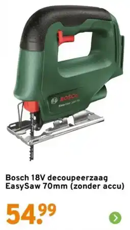 GAMMA Bosch 18V decoupeerzaag EasySaw 70mm (zonder accu) aanbieding