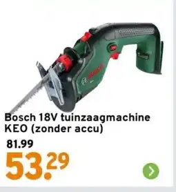 GAMMA Bosch 18V tuinzaagmachine aanbieding