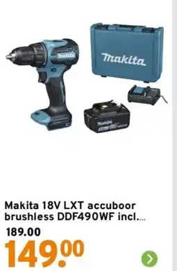 GAMMA Makita 18V LXT accuboor aanbieding