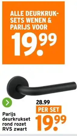 GAMMA Parijs deurkrukset rond rozet aanbieding