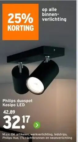 GAMMA Philips duospot kosipo led aanbieding