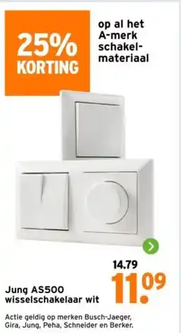 GAMMA Jung AS500 wisselschakelaar aanbieding
