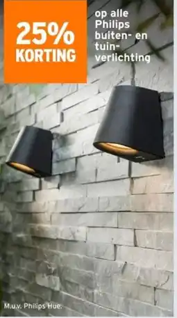 GAMMA op alle Philips buiten-en tuin- verlichting aanbieding