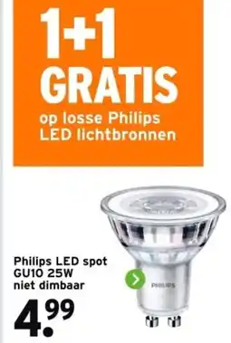 GAMMA Philips led spot gu10 25w aanbieding