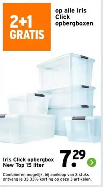 GAMMA Iris Click opbergbox aanbieding