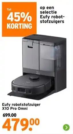 GAMMA Eufy robotstofzuiger X10 Pro Omni aanbieding