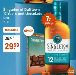 Gall & Gall Singleton of dufftown 12 years met chocolade aanbieding