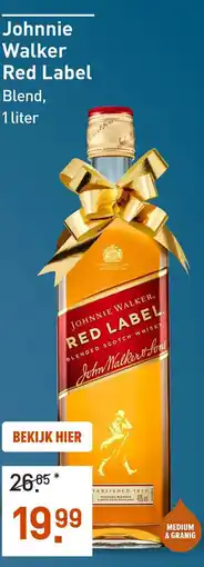 Gall & Gall Johnnie walker red label aanbieding