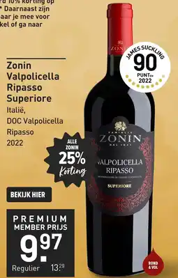 Gall & Gall Zonin Valpolicella Ripasso Superiore aanbieding