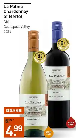 Gall & Gall La Palma Chardonnay of Merlot aanbieding