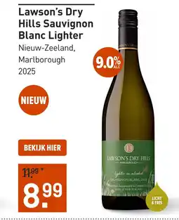 Gall & Gall Lawson's Dry Hills Sauvignon Blanc Lighter aanbieding