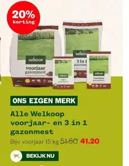 Welkoop Alle Welkoop voorjaar en 3 in 1 gazonmest aanbieding