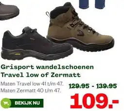 Welkoop Grisport wandelschoenen Travel low of Zermatt aanbieding