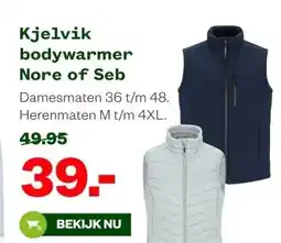 Welkoop Kjelvikbodywarmer Nore of Seb aanbieding