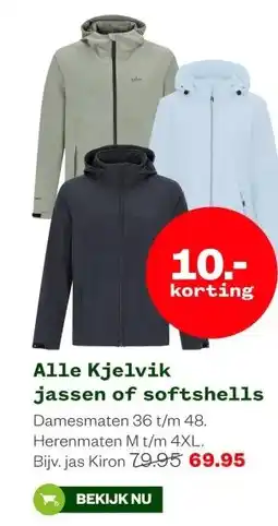 Welkoop Alle Kjelvikjassen of softshells aanbieding